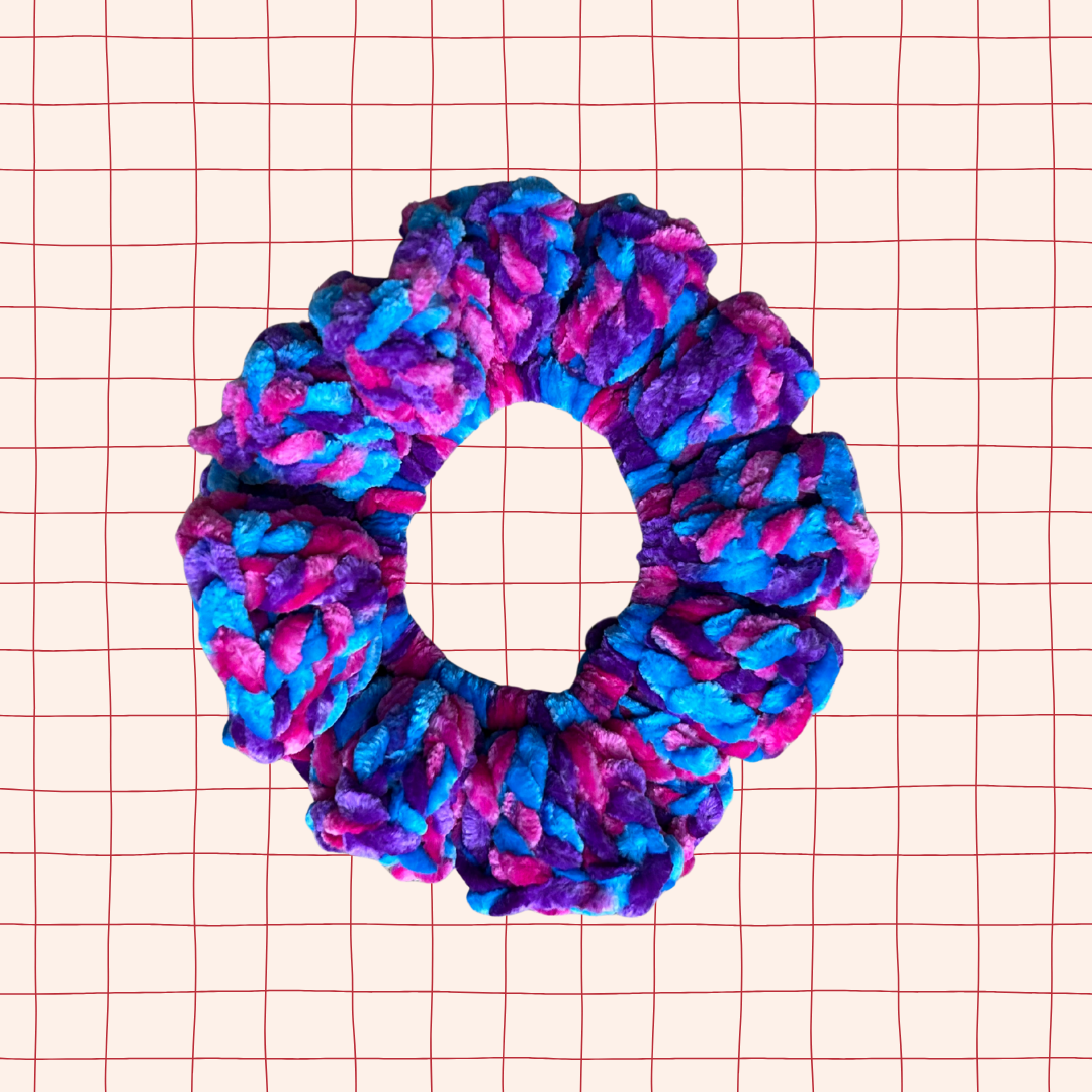 Bi-Pride Velvet Scrunchie