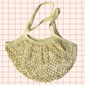 Banana Cream Mesh Market Bag