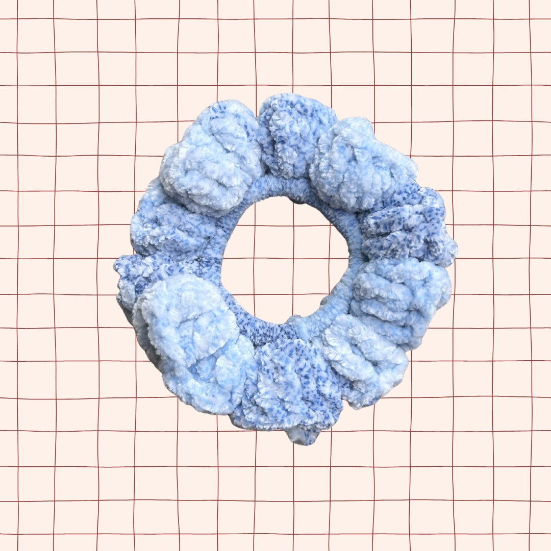 Patterned Velvet Scrunchie