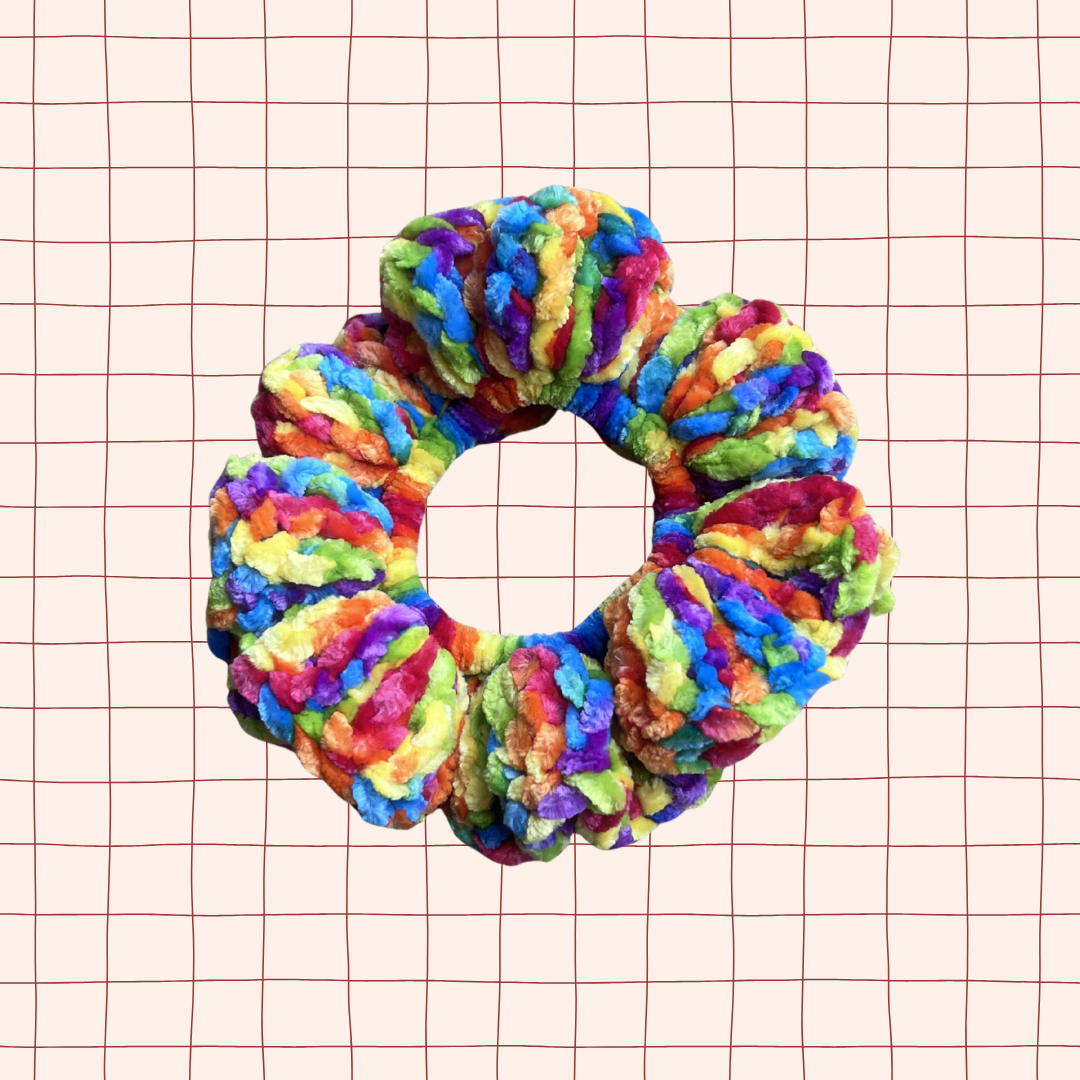 Rainbow Pride Velvet Scrunchie