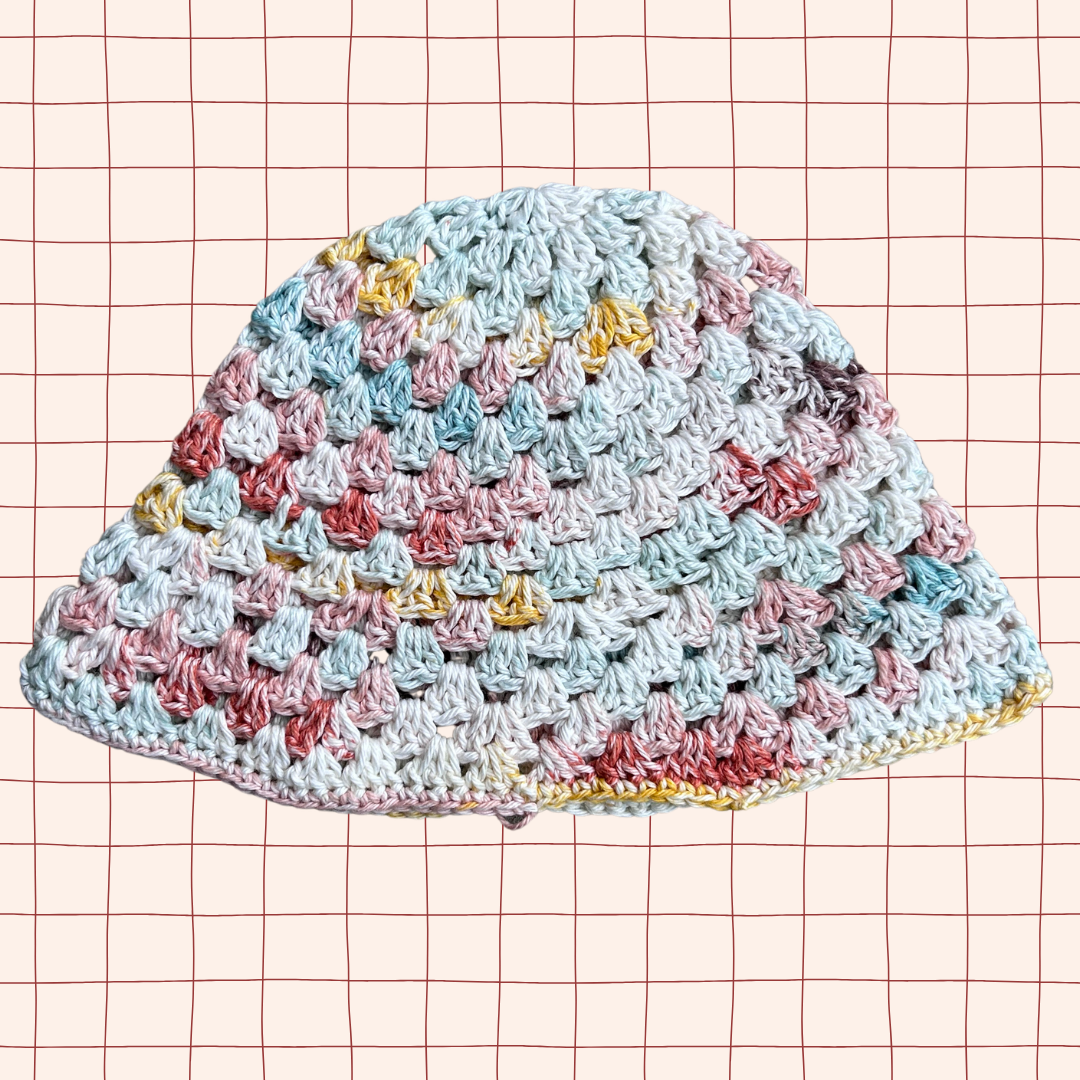 Marbled Granny Stitch Bucket Hat