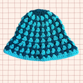 Turquoise & Teal Granny Stitch Bucket Hat