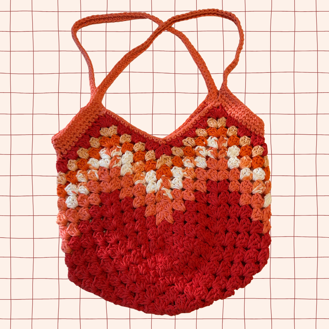 Red Granny Stitch Bag
