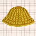 Yellow Granny Stitch Bucket Hat