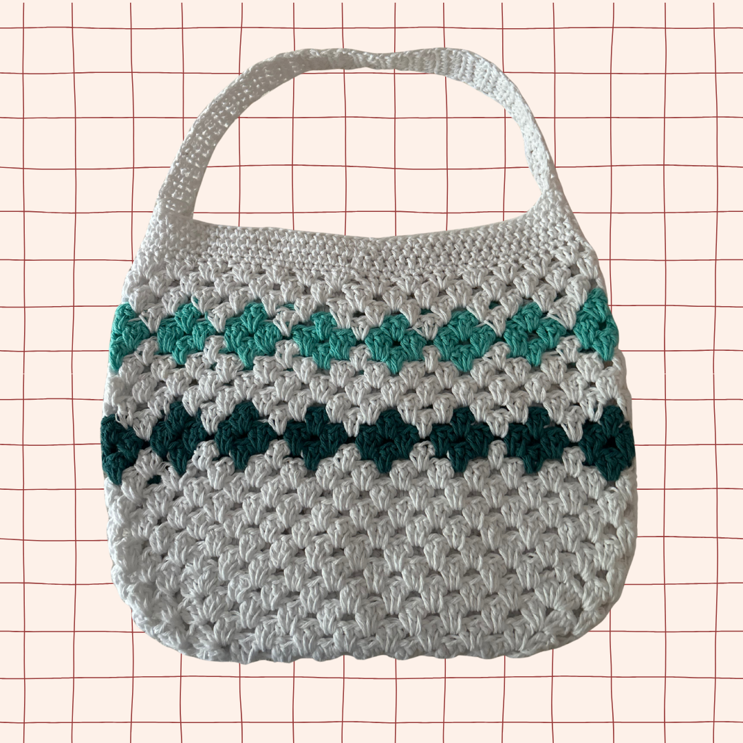 White Granny Stitch Bag