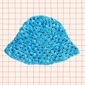 Blue Stonewashed Granny Stitch Bucket Hat