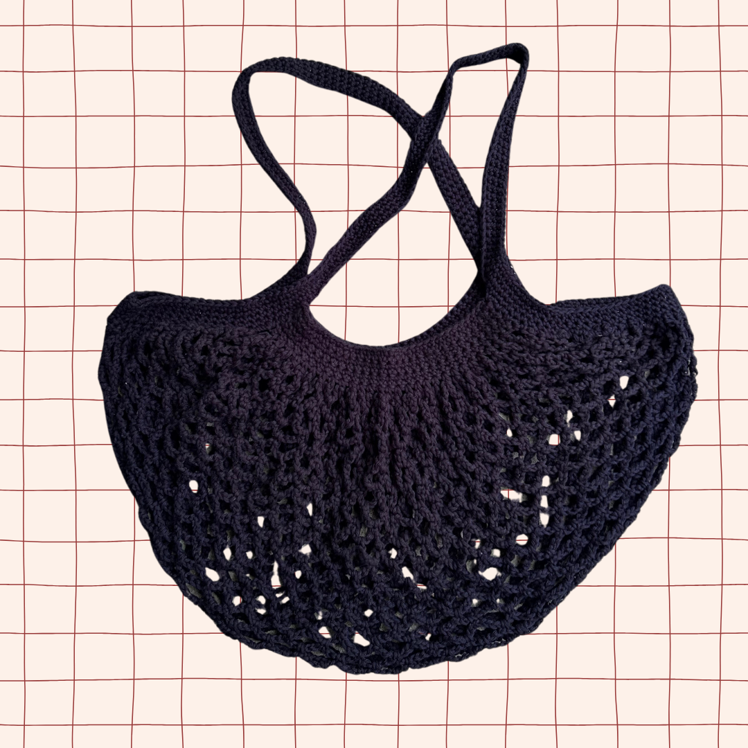 Black Mesh Market Bag