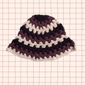 Neutral Browns Granny Stitch Bucket Hat