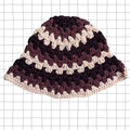 Neutral Browns Granny Stitch Bucket Hat