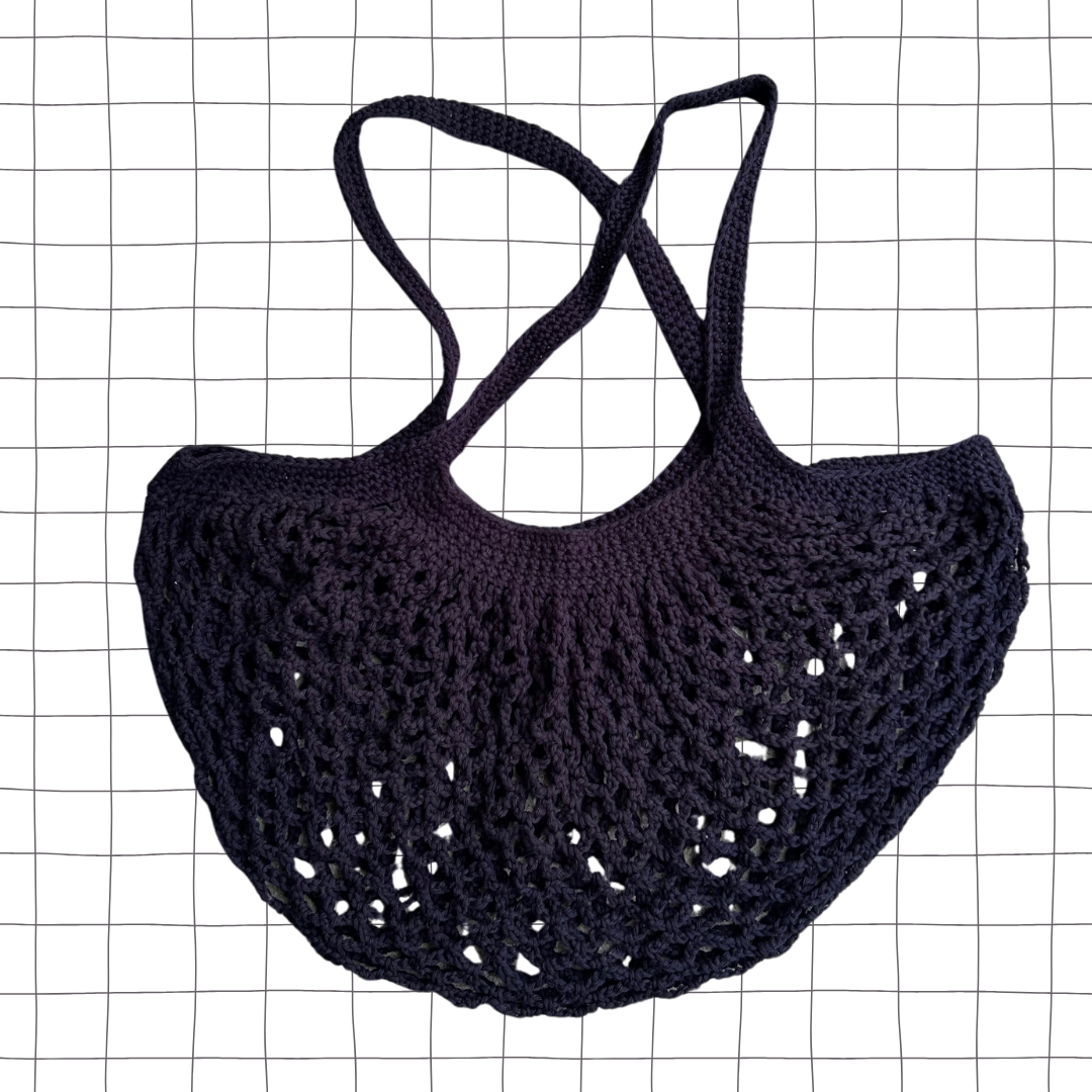 Black Mesh Market Bag