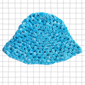 Blue Stonewashed Granny Stitch Bucket Hat